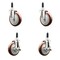 Service Caster 5 Inch 316SS Maroon Poly Swivel 3/4 Inch Expanding Stem Caster Brake SCC, 2PK SS316EX20S514-PPUB-MRN-2-TLB-2-34 - alternate 1